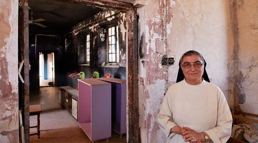 Hermana Ilham en el convento de las dominicas de Teleskuf / Crédito: ACN