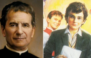 Don Bosco y Santo Domingo Savio. Cru00e9dito: Salesianos sdb.org 