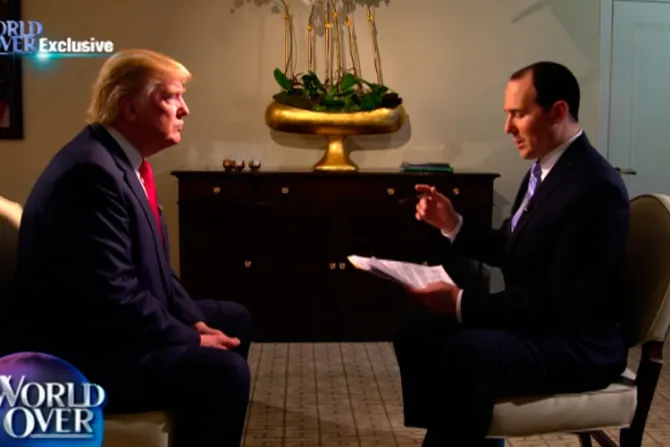 VIDEO: Entrevista de canal católico EWTN a Donald Trump con subtítulos en español