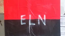 Pancarta del ELN. Foto: Flickr de Julián Ortega Martínez.