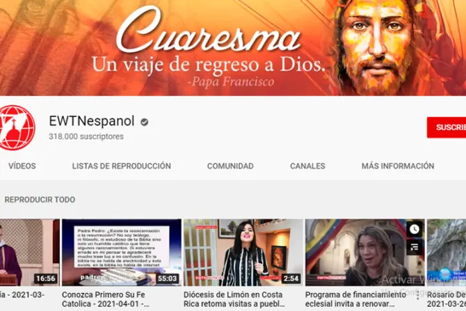 #BREAKING: YouTube suspende canal de EWTN Español en Semana Santa