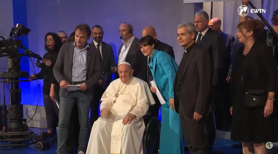 El Papa Francisco en el programa de televisión de la RAI "A Sua Immagine". Crédito: RAI / EWTN News?w=200&h=150