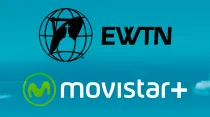Logos de EWTN y Movistar Plus