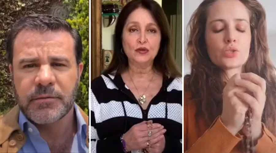 Eduardo Capetillo, Daniela Romo y Jolette Navarrete, entre otros, participaron en el rezo del Santo Rosario. Crédito: Captura de YouTube / P. José de Jesús Aguilar.?w=200&h=150