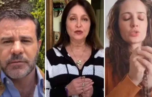 Eduardo Capetillo, Daniela Romo y Jolette Navarrete, entre otros, participaron en el rezo del Santo Rosario. Cru00e9dito: Captura de YouTube / P. Josu00e9 de Jesu00fas Aguilar. 
