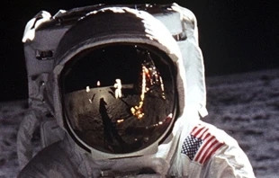 Edwin Aldrin en la Luna. Cru00e9dito: NASA  