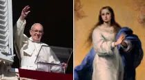 El Papa Francisco y la Inmaculada Concepción. Fotos: L'Osservatore Romano / Internet
