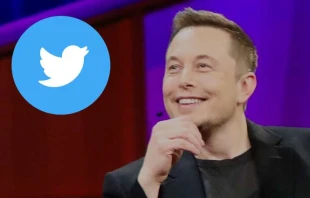 Elon Musk. Cru00e9dito: Steve Jurvetson (CC BY 2.0). / Logo de Twitter. Cru00e9dito: Pixabay. 