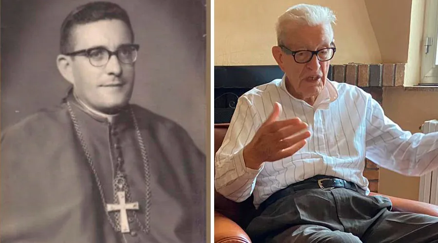 Mons. Eloy Tato Losada cuando fue consagrado obispo (izq.), y en una foto más reciente (der.). Crédito: Diócesis de Astorga?w=200&h=150