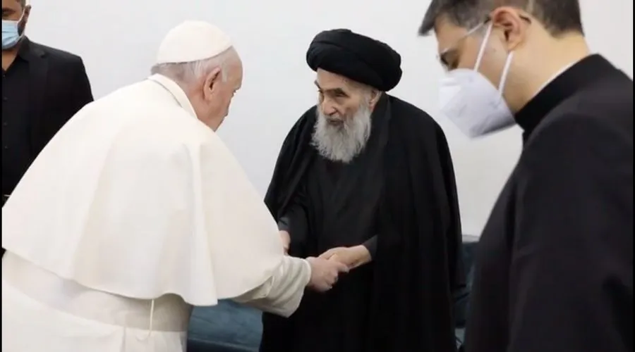 Encuentro del Papa Francisco con el gran ayatolá Ali al-Sistani.
