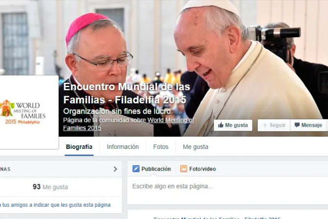 Encuentro Mundial de las Familias Filadelfia 2015 lanza cuentas de Facebook y Twitter en español