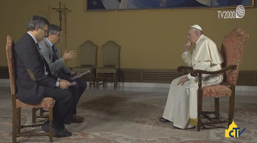 Entrevista del Papa Francisco con TV2000. Foto: Captura de video.?w=200&h=150