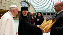 Audiencia del Papa Francisco a la Eparquía de Lungro de los ítalo-albaneses / Crédito: Vatican Media/ACI Prensa. Todos los derechos reservados.