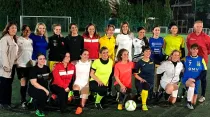 El equipo femenino de fútbol del Vaticano durante un entrenamiento. Foto: Vatican News