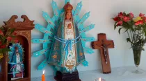 Virgen de Luján en ermita de Villa Tranquila, Ensenada. Crédito: P. Christian Viña.