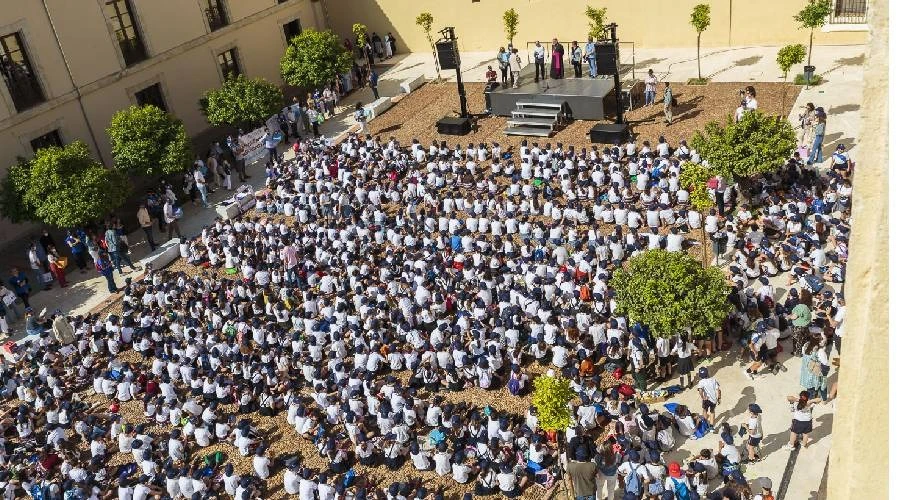 Más de mil escolares reunidos en el encuentro "María nos lleva a Jesús" en la Diócesis de Córdoba. Crédito: Diócesis de Córdoba.?w=200&h=150