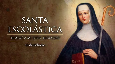 Cada 10 de febrero se celebra a Santa Escolástica, hermana melliza del primer monje de Europa