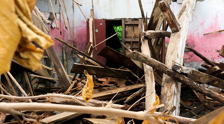 Escombros en Oaxaca tras sismo del 7 de septiembre. Foto: Cáritas Mexicana.?w=200&h=150