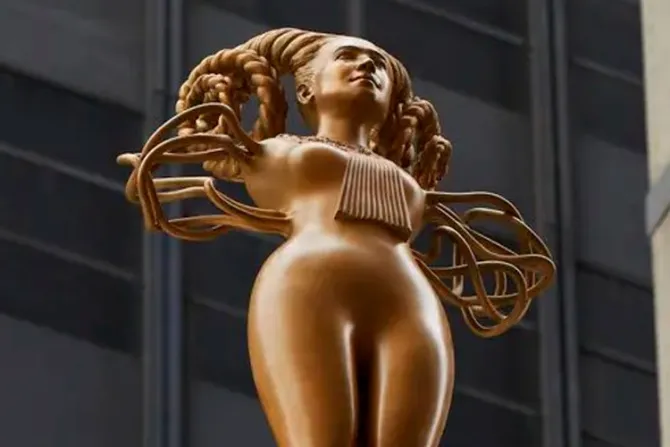 Instalan en tribunal de Nueva York una estatua “satánica” relacionada al aborto