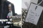 Depositan oraciones por víctimas COVID-19 al pie de Juan Pablo II en Basílica de Guadalupe