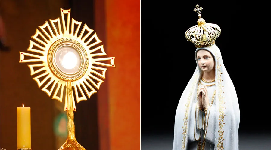 Eucaristía y Virgen de Fátima. Crédito: Pixabay?w=200&h=150
