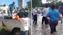 Voluntarios ayudan a damnificados / Foto: Facebook Cáritas Argentina Corrientes - Oficial