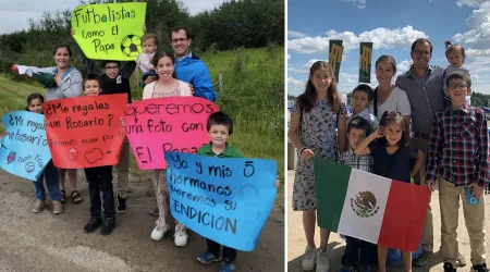 Familia mexicana comparte su alegría por encontrar al Papa Francisco en Canadá