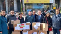 Miembros de las entidades convocantes de la protesta contra la Ley de Familias en España. Crédito: Familias Numerosas de Madrid