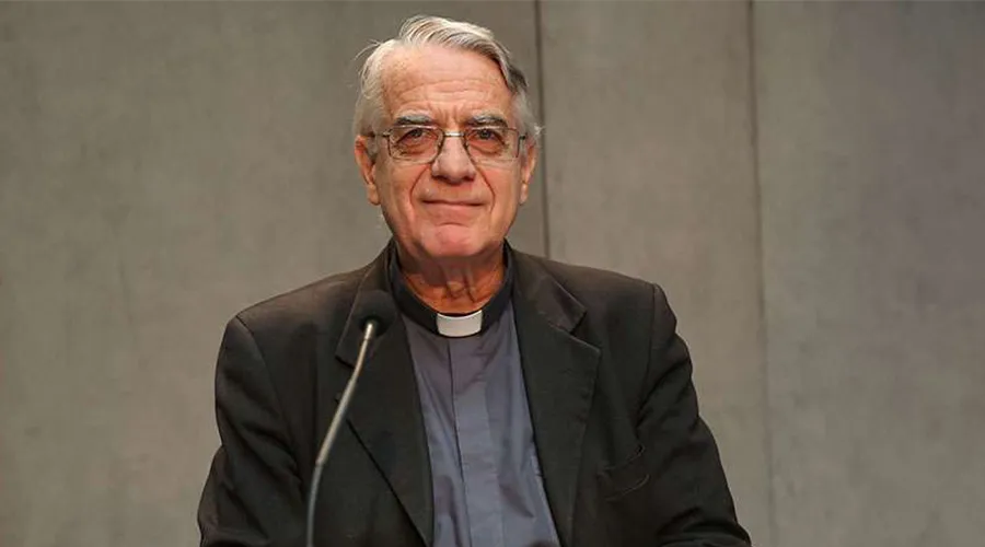 P. Federico Lombardi, exportavoz del Vaticano. Foto: Daniel Ibañez / ACI Prensa.