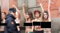 Integrantes de Femen en Madrid. Foto: Blanca Ruiz (ACI Prensa)
