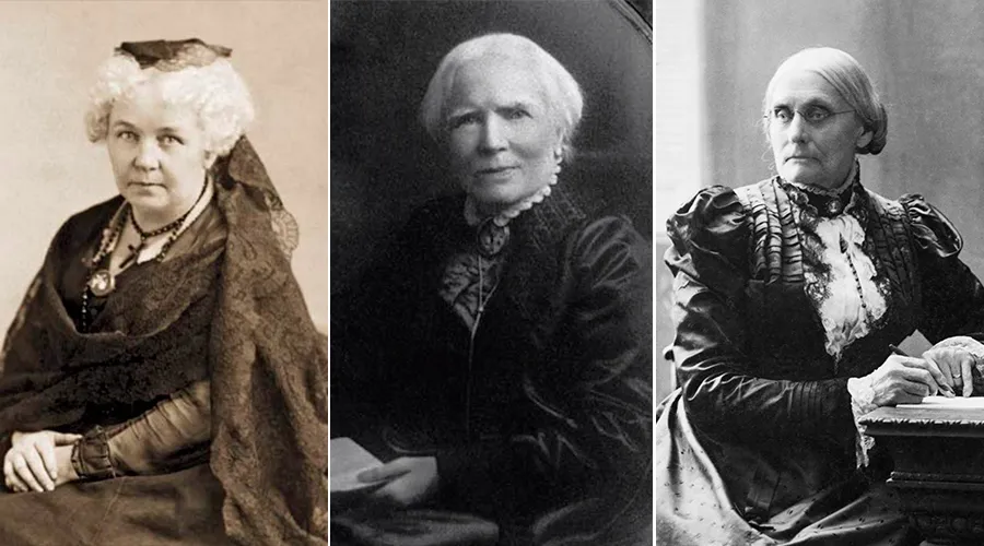 Elizabeth Cady Stanton, Dra. Elizabeth Blackwell y Susan B. Anthony / Crédito: Dominio Público