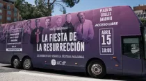 Vehículo publicitario del concierto para celebrar la Resurrección en España. Crédito: ACdP