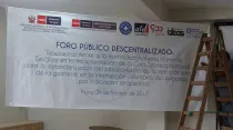 Cartel del evento, con los emblemas del Ministerio de Salud y Planned Parenthood, entre otros. Foto: Facebook Médicos del Mundo Francia - Misión Perú.