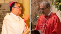 Mons. Fouad Twal y P. Pierbattista Pizzaballa / Fotos: Facebooks del Patriarcado Latino y de la Custodia de Tierra Santa