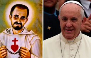 Beato Carlos de Foucauld / Papa Francisco. Foto: Daniel Ibu00e1u00f1ez ( ACI Prensa) 