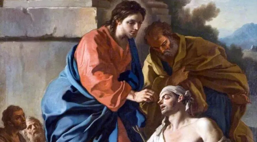Francesco de Mura (1696-1782) "Cristo sanando al ciego". Crédito: Dominio Público.