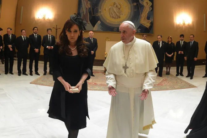 Papa Francisco recibe a Cristina Fernández en el Vaticano