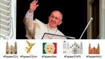 Papa Francisco. Foto: L'Osservatore Romano / Emojis de Twitter.