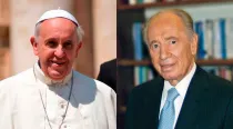 Papa Francisco - Shimon Peres / Fotos: Daniel Ibáñez (ACI Prensa) - Wikipedia David Shankbone (CC-BY-SA-3.0)
