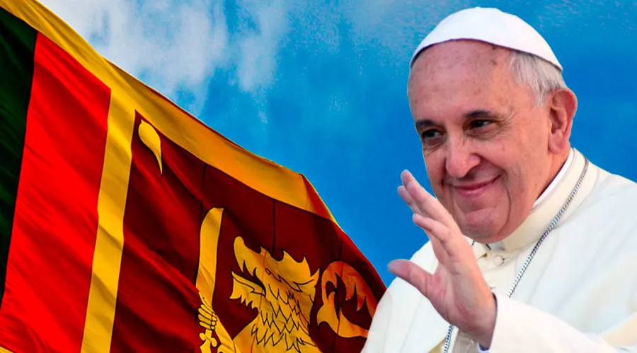 Papa Francisco. Foto: Daniel Ibáñez - ACI Prensa / Bandera de Sri Lanka. Foto: Flickr Nazly Ahmed (CC-BY-NC-SA-2.0)?w=200&h=150