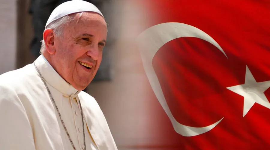 Papa Francisco. Foto: Daniel Ibáñez - ACI Prensa / Bandera de Turquía. Foto: Flickr Mentat Kibernes (CC-BY-NC-2.0)?w=200&h=150