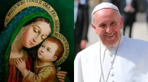 Papa Francisco (Bohumil Petrik / ACI Prensa) - -Virgen María (joelespinoza.blogspot.com)