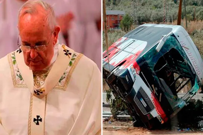 Pesar del Papa Francisco por accidente en el que murieron 13 jóvenes en España