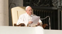 Papa Francisco en la Audiencia General / Foto: Daniel Ibu00e1u00f1ez - ACI Prensa