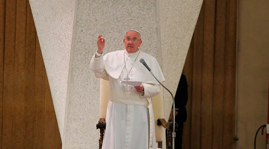 El Papa Francisco habla en el Aula Pablo VI. Foto: ACI Prensa?w=200&h=150