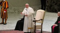 El Papa Francisco en el Aula Pablo VI. Foto: ACI Prensa