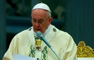 El Papa Francisco en la Misa de hoy en la Basu00edlica de San Pedro. Foto Captura Youtube 