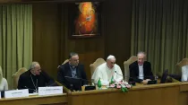 Papa Francisco durante el encuentro con los alcaldes / Foto: Daniel Ibáñez (ACI Prensa)