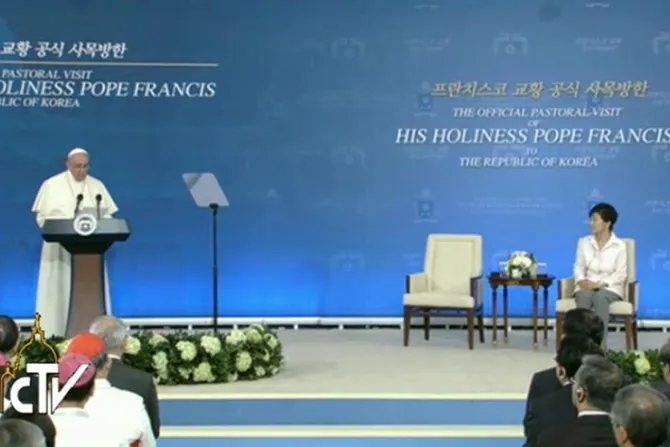 [TEXTO y VIDEO] Discurso del Papa a autoridades de Corea del Sur en Palacio Presidencial de Seúl
