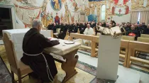 El Papa durante la predicación. Foto: L'Osservatore Romano
